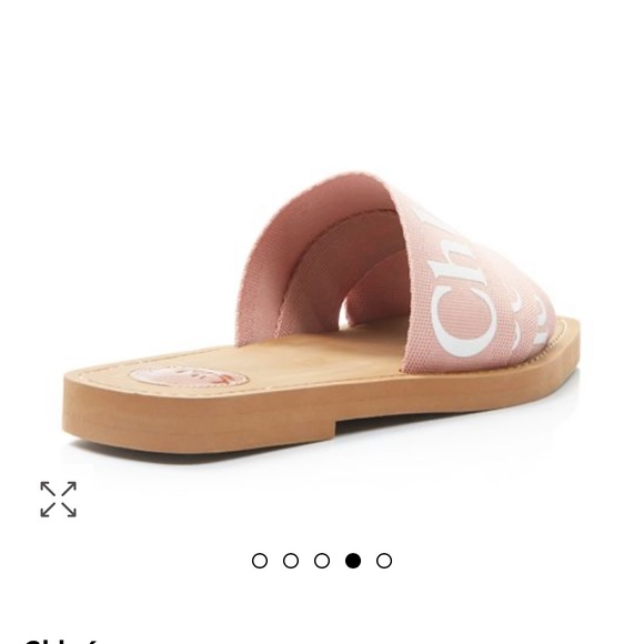 ❌ SOLD ❌ Chloé Woody Ribbon Logo Sandals Pink - Picture 10 of 12
